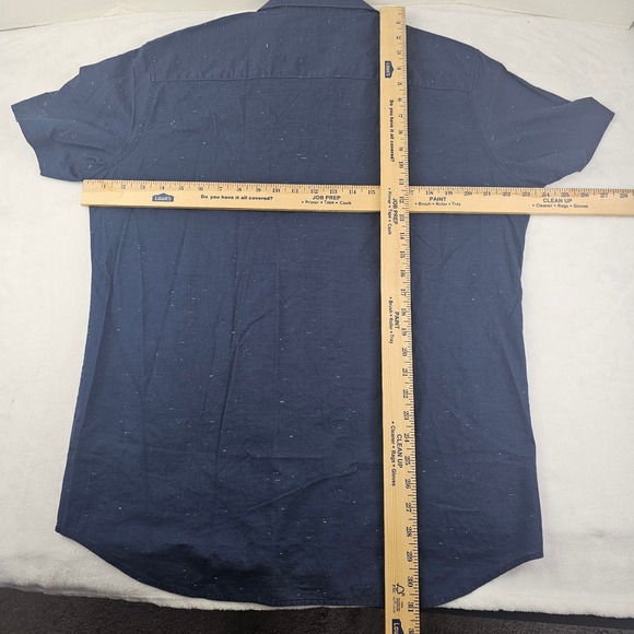 Travis Mathew Navy Blue Studebaker Short Sleeve Regular Shirt Mens Large - Picture 8 of 8